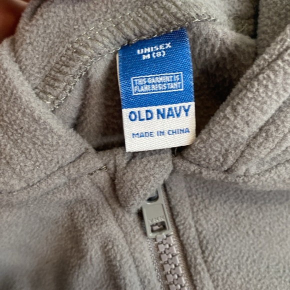 Old Navy Gray Kids Fleece Bat Hoodie with Ears, Fangs, and Wings - Picture 2 of 6